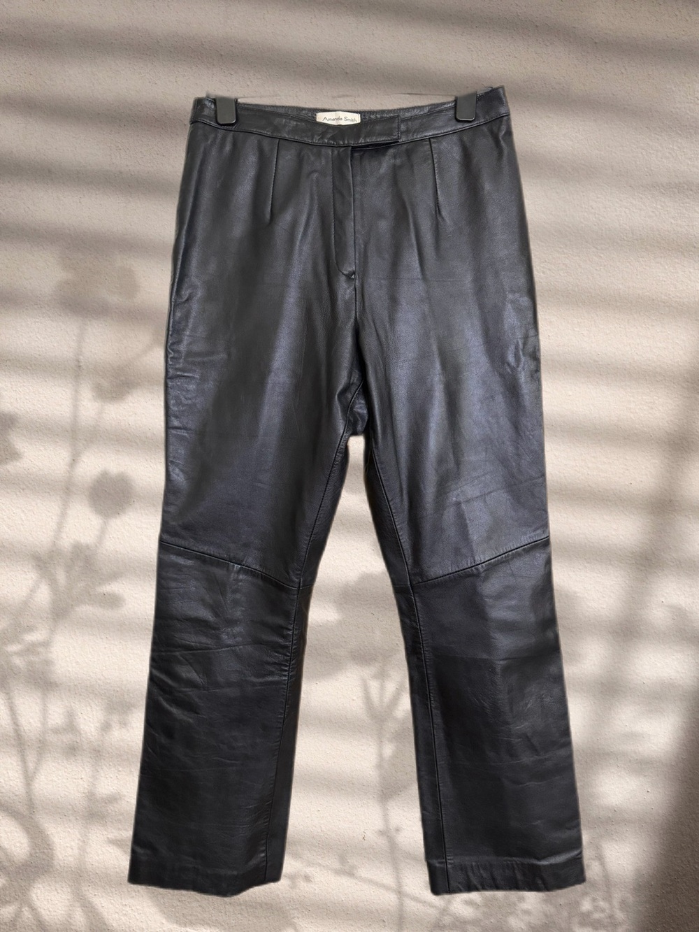 VTG AMANDA SMITH | Black Leather Trouser Pants